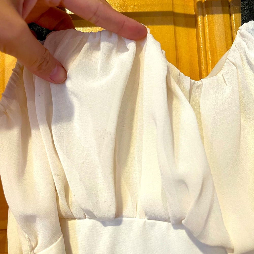 Cream white shirt dress Size 2